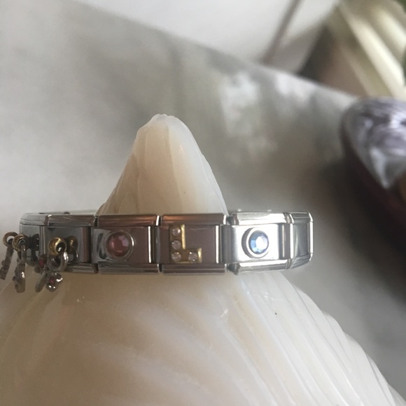 Stainless steel bracelets 2. Have gold charms. - Picture 2 of 8